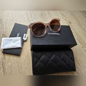 CHANEL sunglasses pink and warm silver